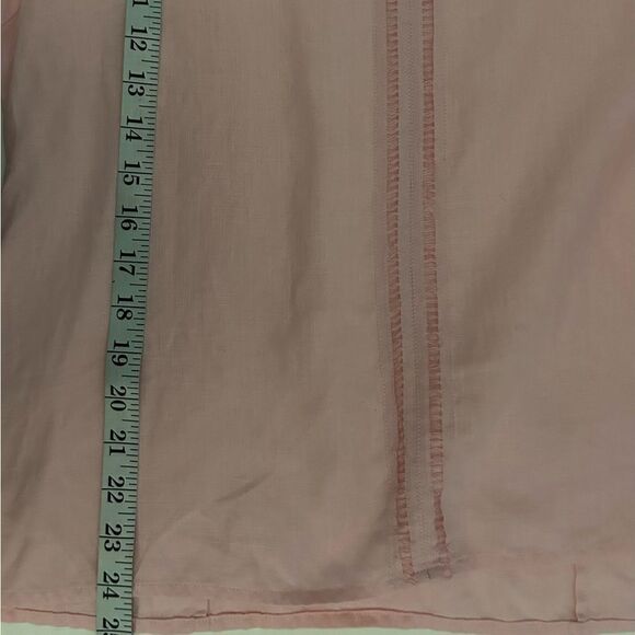 Edward Irish Linen Light Pink Top Size Medium - Picture 10 of 10